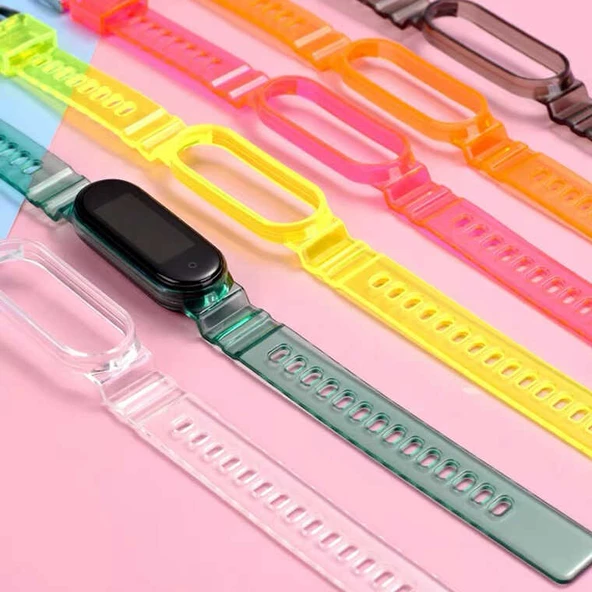 Zore Xiaomi ile uyumlu Mi Band 6 KRD-27 Silikon Kordon - 4