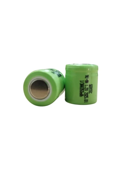 1.2V 300 Mah - 1/3AA - Ni-MH Şarjlı Pil - (Başsız / Flat Head) - 1