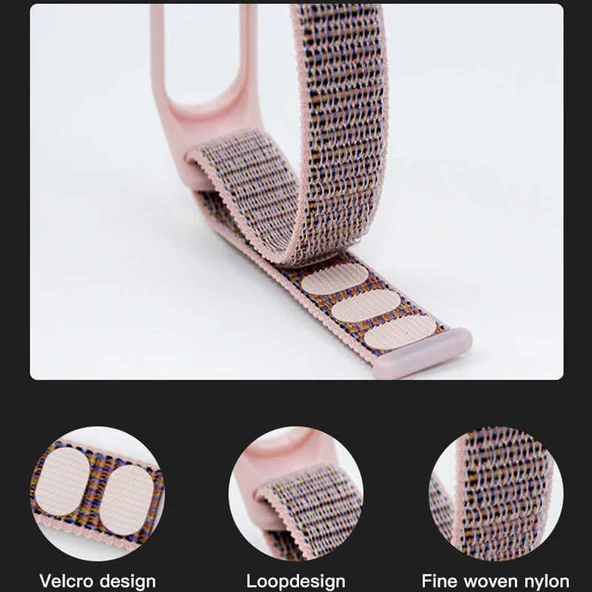 Zore Xiaomi ile uyumlu Mi Band 6 KRD-03 Hasır Kordon - 5