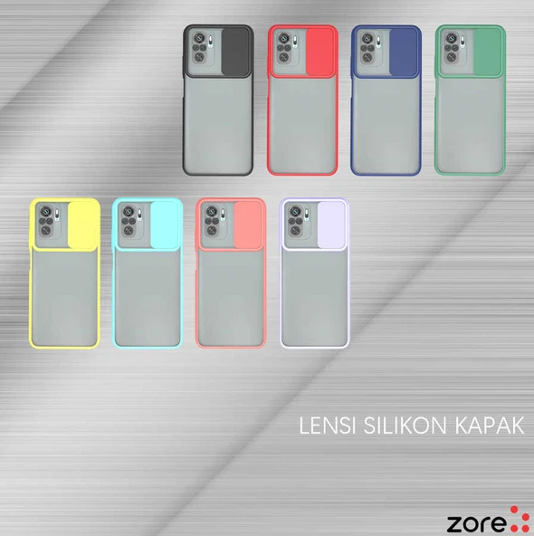 Zore Xiaomi ile uyumlu Redmi Note 10 Kılıf Lensi Kapak - 3