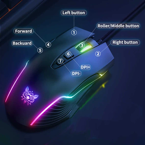 Zore Onikuma CW905 RGB Oyuncu Mouse - 7