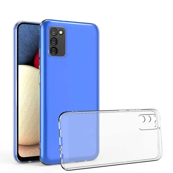 Zore Galaxy ile uyumlu A02S Kılıf Kamera Korumalı Süper Silikon Kapak - 1