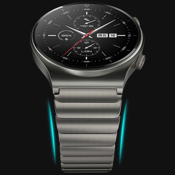 Zore Huawei ile uyumlu GT2 46mm KRD-35 22mm Metal Kordon - 7