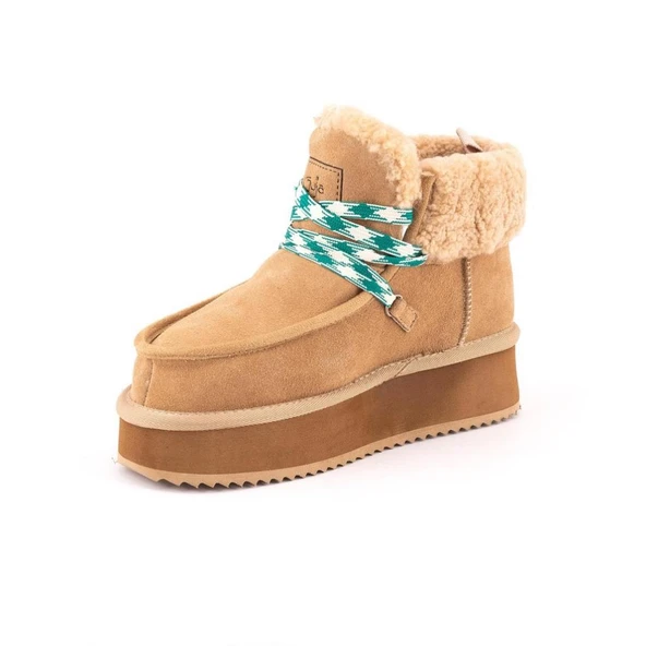 GUJA 24K400-1 BİLEK BOY KÜRKLÜ HAFİF DERİ KADIN BOT - Resim 4