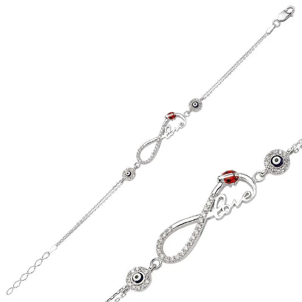925 Ayar Gümüş Sonsuzluk Love Bileklik BR0460130 - 1