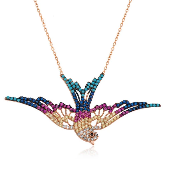 925 Ayar Gümüş Kırlangıç Kadın Gümüş Kolye PT2610820 ürün görseli