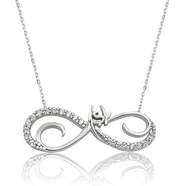 925 Ayar Gümüş Sonsuz Aşk Kadın Gümüş Kolye PT2610343 ürün görseli