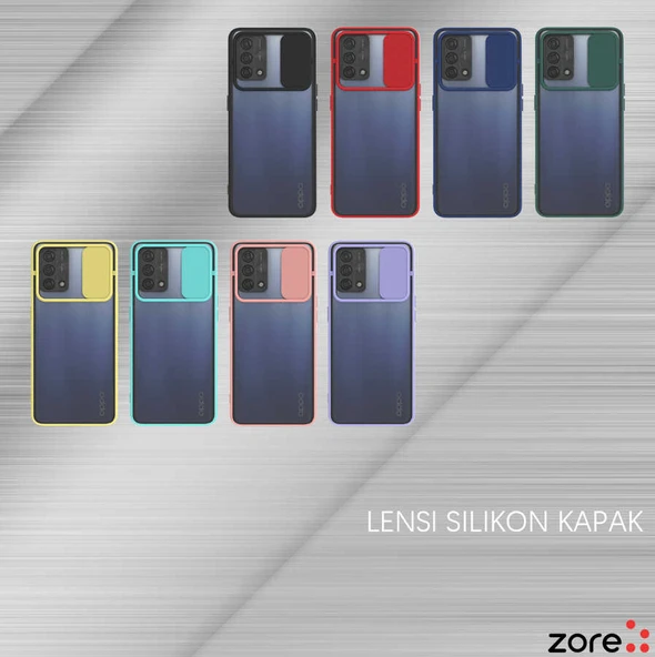 Zore Oppo ile uyumlu A74 4G Kılıf Lensi Kapak - 3