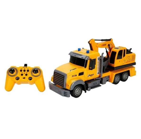 Uzaktan Kumandalı 1:12 İş Makinesi Kepçe Sesli Işıklı Oyuncak Kamyon 2.4 GHZ - Resim 2