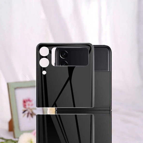 Zore Galaxy ile uyumlu Z Flip 3 3D Standart 2 in 1 Arka Koruyucu - 7