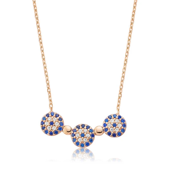 925 Ayar Gümüş Nazarlı Kadın Gümüş Kolye PT2610126 ürün görseli 1