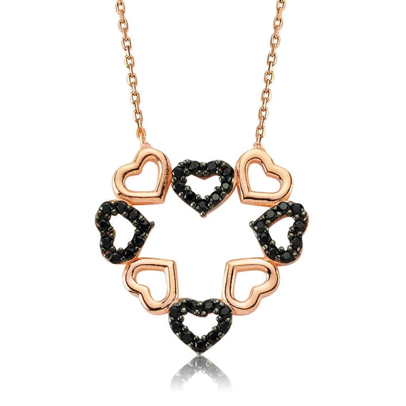 925 Ayar Gümüş Kalpli Aşk Kadın Gümüş Kolye PT2610349 ürün görseli