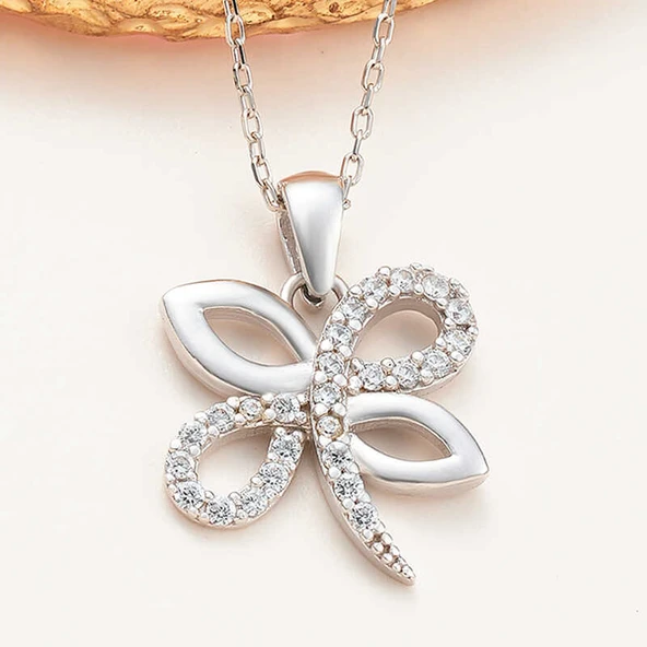 925 Ayar Gümüş Yusufçuk Kadın Kolye T7958 ürün görseli