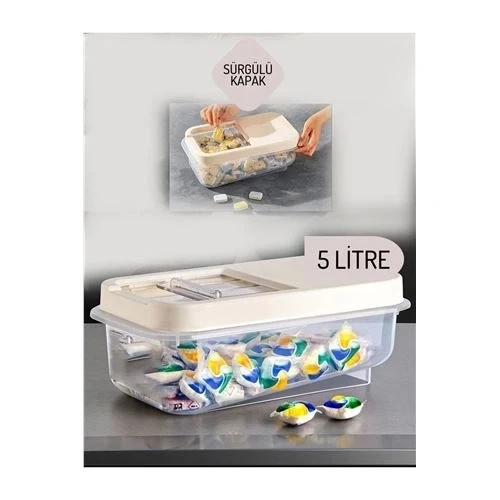 CEYLAN ADAM  Reagan Tablet ve Deterjan Saklama Kutusu 5 Lt Krem ürün görseli