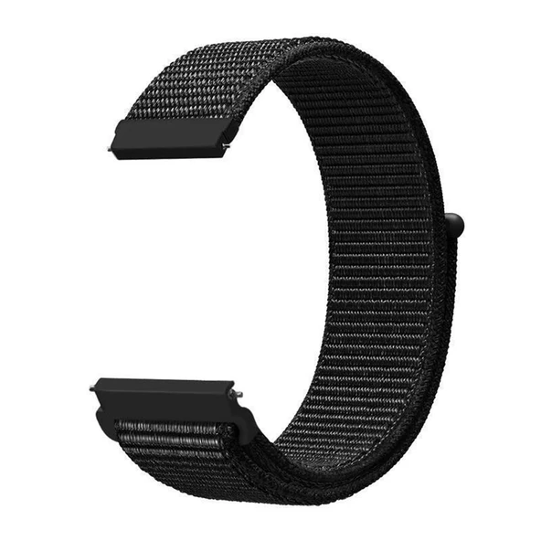 Huawei Watch GT3 42mm GT2 42mm İle Uyumlu Ayarlanabilir Cırt Cırtlı Yumuşak Spor Kumaş Örgü Kordon  Siyah - Resim 2
