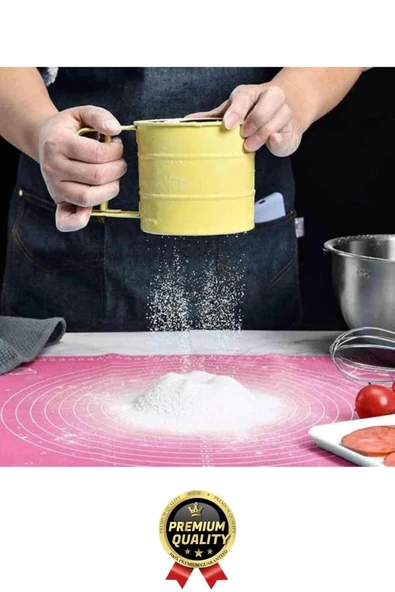 Özel Seri Isıya Dayanıklı Ölçekli Gıda Uyumlu Kaymaz Silikon Hamur Açma Yoğurma Matı Örtüsü 50x40 cm - 3