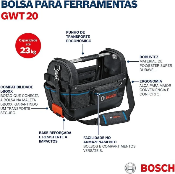 Bosch Profesyonel Gwt 20 Profesyonel Takım Çantası - 1600A025L6 - 7