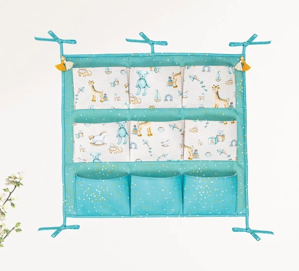 Baby 9 Cepli Bağlamalı Beşik Kenarı Düzenleyici (yeşil) - Resim 3