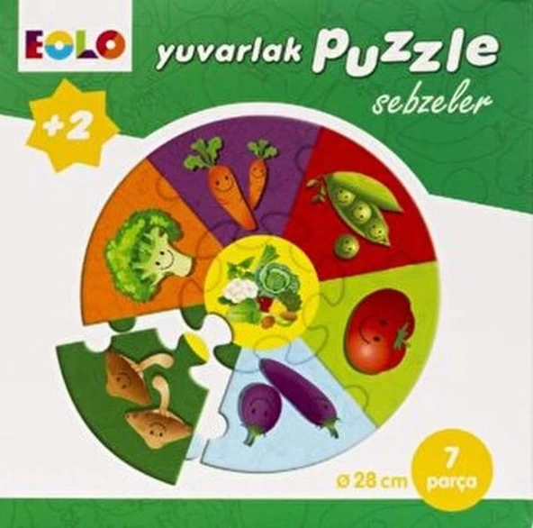 Yuvarlak Puzzle-Sebzeler ürün görseli