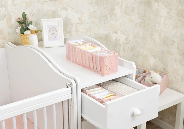 Baby Akordiyon Organizer Çekmece Düzenleyici Small (pembe) -04102 - Resim 2