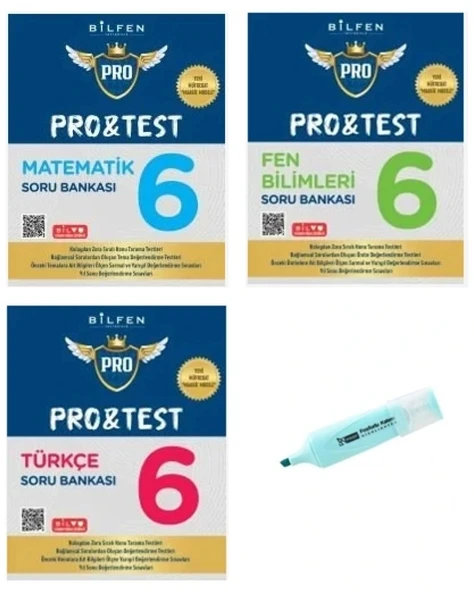 6.Sınıf ProTest Matematik Fen Bilimleri Ve Türkçe Soru Bankası Yeni Müfredat