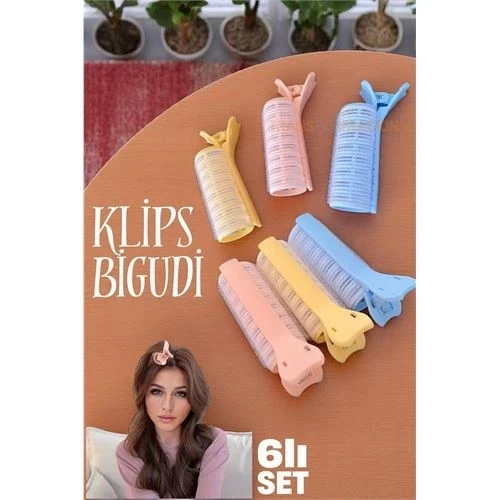 CEYLAN ADAM Klipsli Saç Bigudisi Isısız Doğal Bukle Gece Bigudisi 3 cm 6 lı Set ürün görseli 1