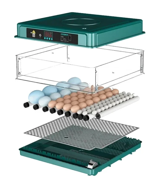 130 Tavuk Yumurtalık Tam Otomatik Extra Yedek Motorlu Kuluçka Makinesi Kaz Ördek Bıldırcın - Resim 3
