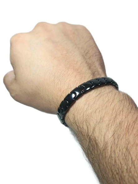 JTAW25BLK1605 NEGATİF İYON MANYETİK PASLANMAZ ÇELİK GRİ GARANTİLİ HEDİYE KUTULU JANTİ BİLEKLİK - Resim 3