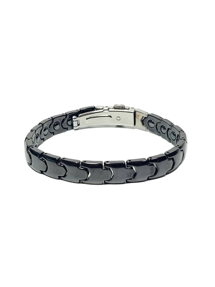 JTAW25BLK1605 NEGATİF İYON MANYETİK PASLANMAZ ÇELİK GRİ GARANTİLİ HEDİYE KUTULU JANTİ BİLEKLİK ürün görseli 1