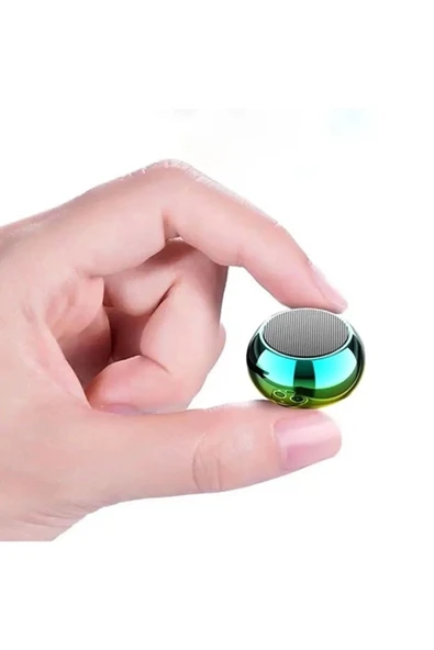 Metal Mini Kablosuz Hoparlör Şarjlı 4w Mini Bluetooth Speaker Tws Özellikli Ses Bombası - Resim 3