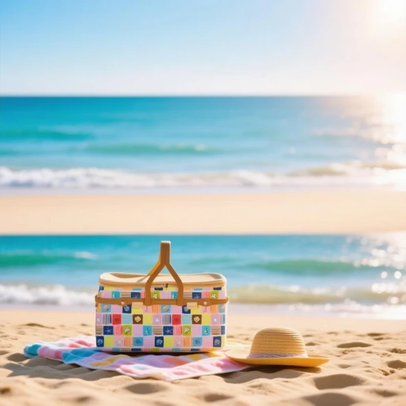 25 Lt Piknik Sepeti  ( 1072 PİCNİC BAG  ) - Resim 3