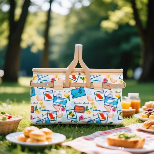 25 Lt Piknik Sepeti  ( 1072 PİCNİC BAG  ) - Resim 2