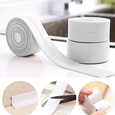 Pratik 145 Gr Beyaz Su Sızdırmaz Lavabo Kenar Bandı (3.2m) - Resim 2