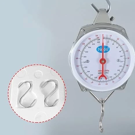 100 Kg Kapasiteli Askılı Terazi - Dayanıklı, Net Kadranlı, Çift Ölçü Birimli, Endüstriyel Ve Dış Mekan Uyumlu - Resim 3