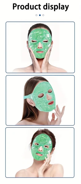 Terapi Jel Yüz Maskesi Soğuk Ve Sıcak Boncuklu Ayarlanabilir Maske (yeşil) - 7