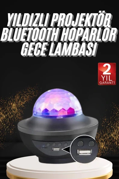 Dönen Işıklı Disko Topu Projektör Müzik Çalarlı Disco Speaker - 1