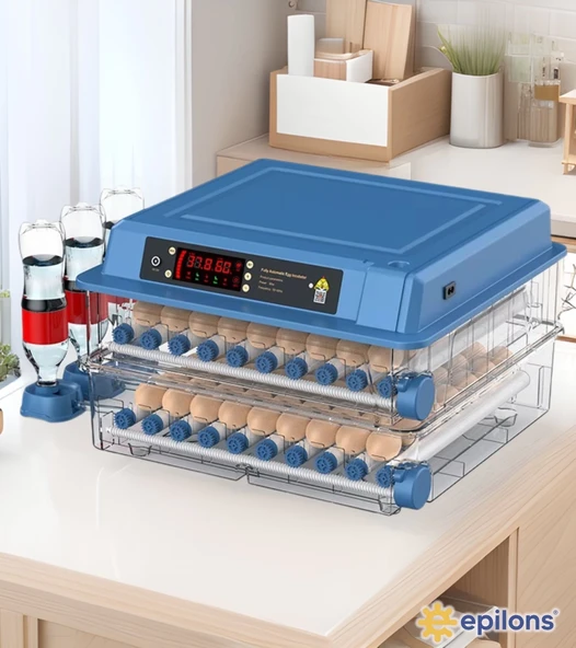 120 Yumurta Kapasiteli Tam Otomatik Kuluçka Makinesi - Civciv, Kaz, Hindi Ve Ördek Yetiştiriciliği Epo-w120 Yedek Motorlu - Resim 4