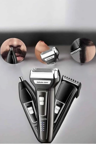 3 Başlıklı Kulak Ve Burun Tıraş Makinesi Erkeklere Özel - Resim 5