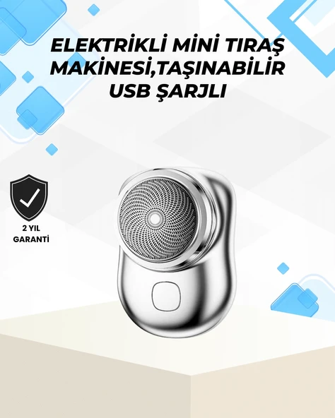 Islak-Kuru Kullanımlı Suya Dayanıklı Mini Tıraş Cihazı - 1