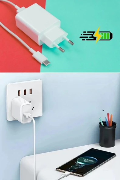 120w Usb Hızlı Type C Uçlu Kablolu Şarj Aleti - Resim 7