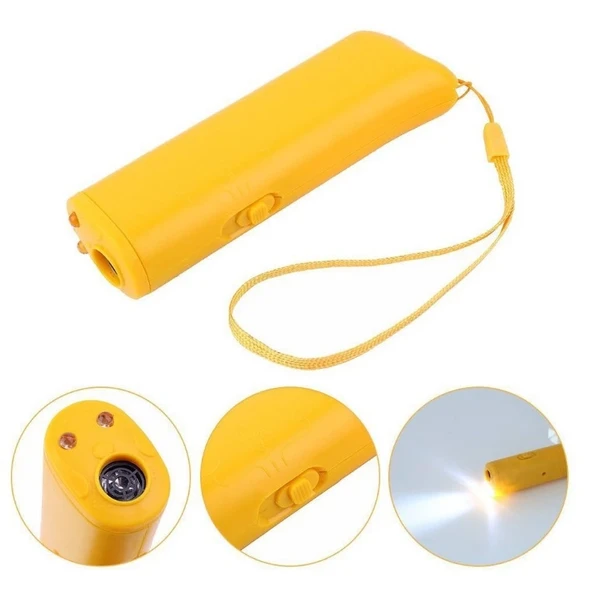 Ultrasonik Köpek Uzaklaştırıcı Cihaz – 150 Desibel, Ses Dalgasıyla Zararsız Koruma, Led Işıklı, Taşınabilir - Resim 5