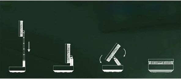 Teleskopik Fan Vantilatör 4 Modlu Şarjlı Katlanabilir Yükseltilebilir Taşınabilir Serinletici Portatif Masa Vantilatörü - Resim 8