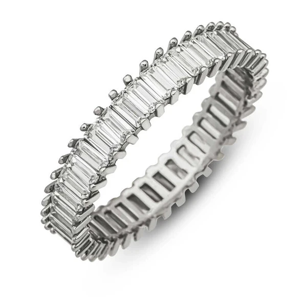 Gümüş Baget Taşlı Tamtur Kadın Yüzük ürün görseli 1