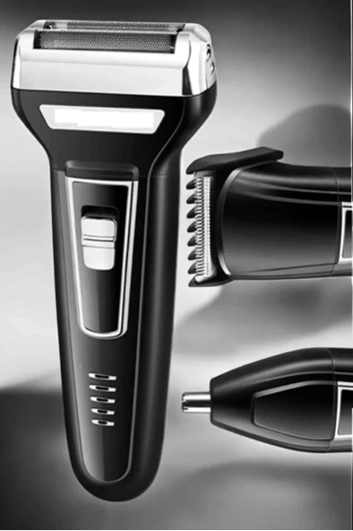 3 Başlıklı Kulak Ve Burun Tıraş Makinesi Erkeklere Özel - Resim 3
