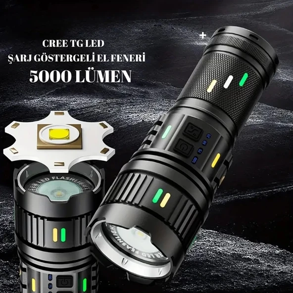 CEYLAN ADAM 5000 Lümen Cree Tg Led Şarj Göstergeli El Feneri  Wt-731 - 7