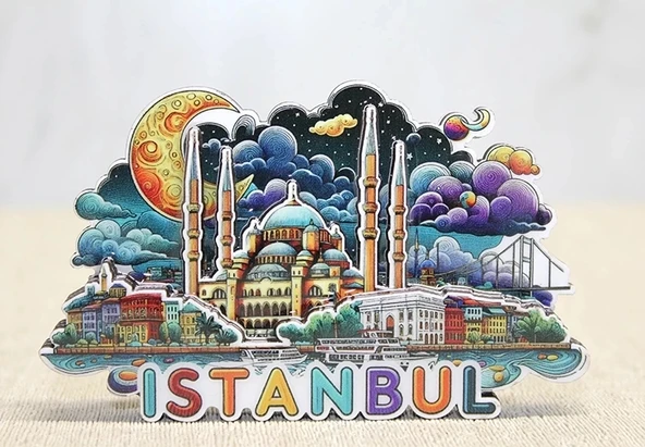 CEYLAN ADAM Ahşap İstanbul Temalı Magnet Alk4599 ürün görseli