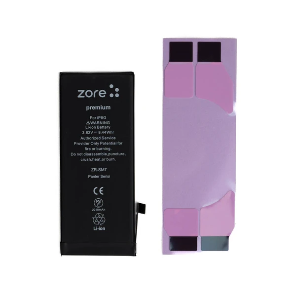 Zore Apple ile uyumlu iPhone 8 Panter Serisi Batarya - Resim 2