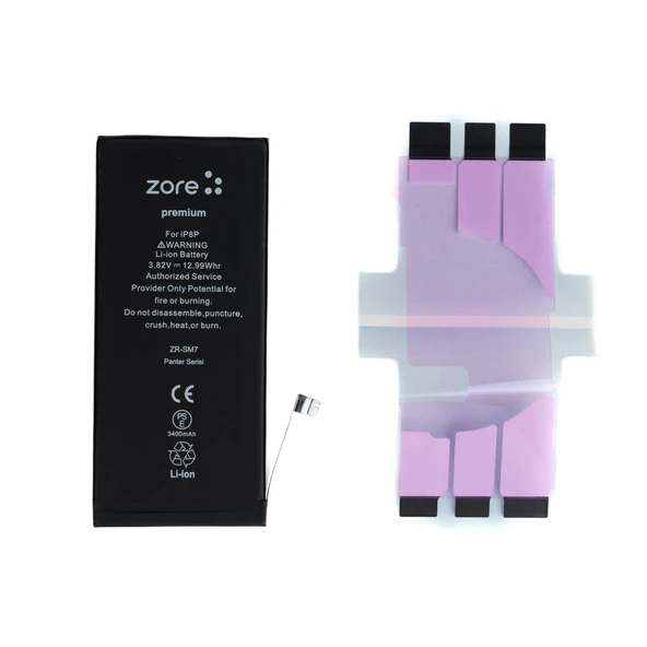 Zore Apple ile uyumlu iPhone 8 Plus Panter Serisi Batarya - Resim 2