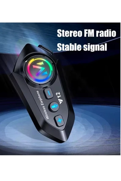 CEYLAN ADAM Y12  Motor Kask Kulaklık Rgb Modlu Radyolu Motosiklet Kulaklık 5.3 Bluetooth Intercom - Resim 3