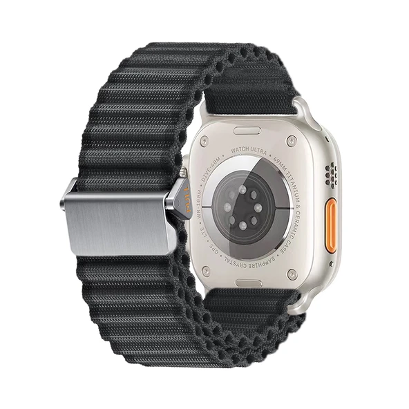 Apple Watch 7 45mm Zore KRD-123 Naylon Kumaş Hasır Örgülü Kordon - 7
